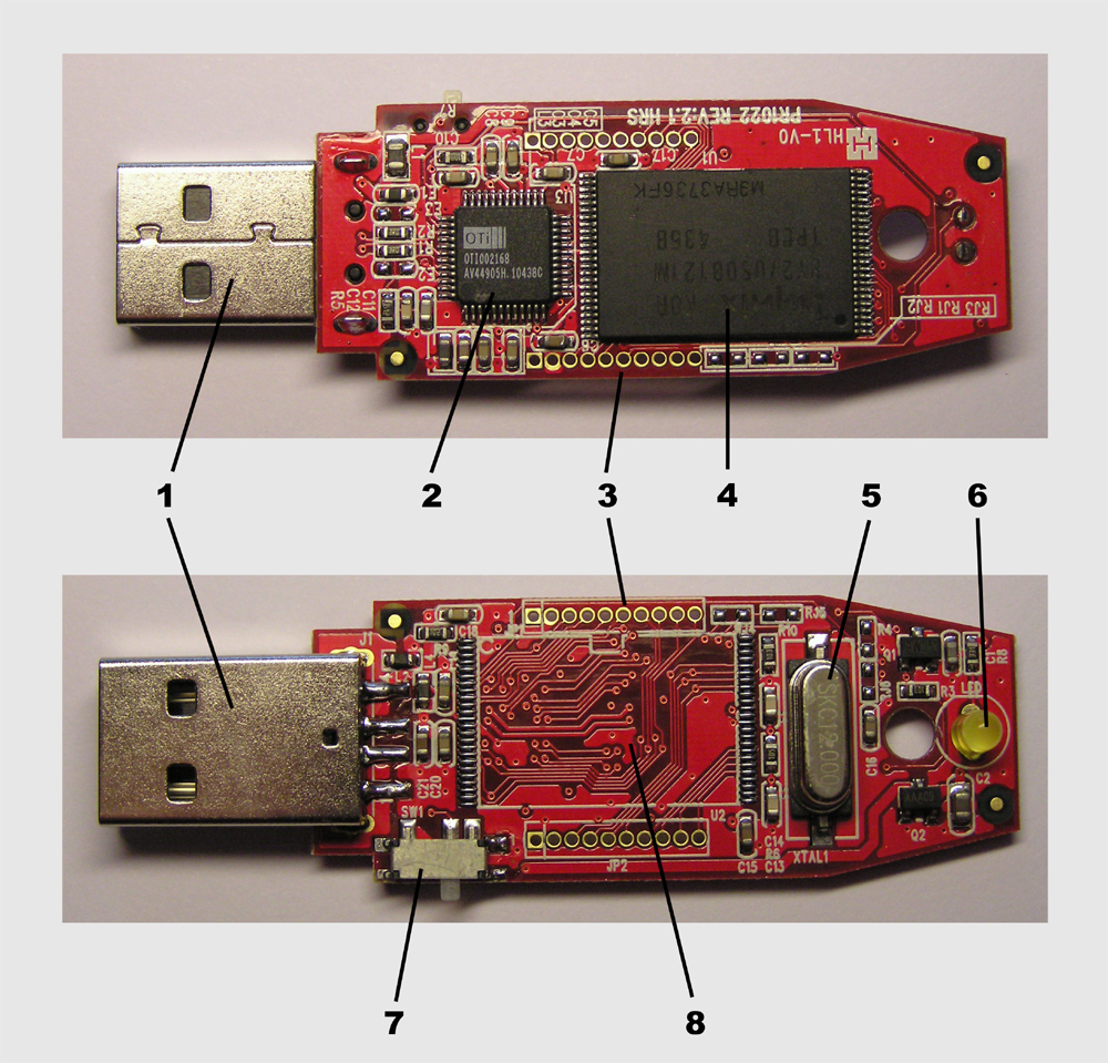 Внутренности USB-флеш-накопителя